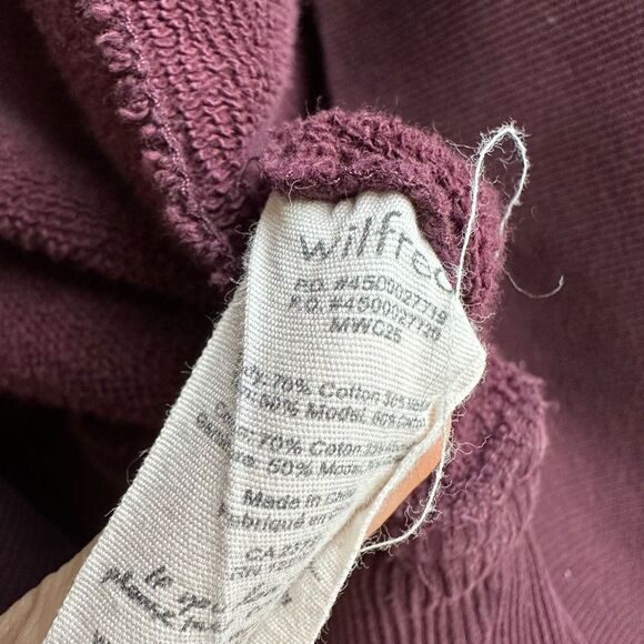 Aritzia Wilfred Diderot Cocoon Cardigan Maroon Purple Open Front Size XS - Picture 6 of 7